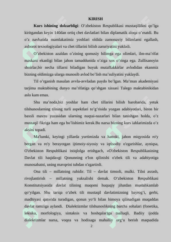 DIALEKTAL VA USLUBIY XATOLAR VA ULARNI BARTARAF QILISH YOʻLLARI 2