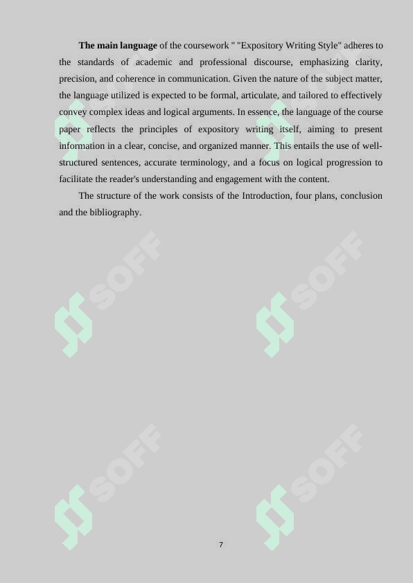 EXPOSITORY WRITING STYLE course work 7