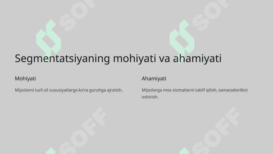 Raqamli bank tizimida mijozlar ehtiyoji doirasida mahsulot VA xizmatlarni segmentatsiyalash 2