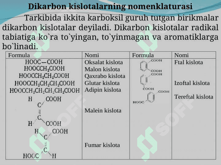 Dikarbon kislotalar 2