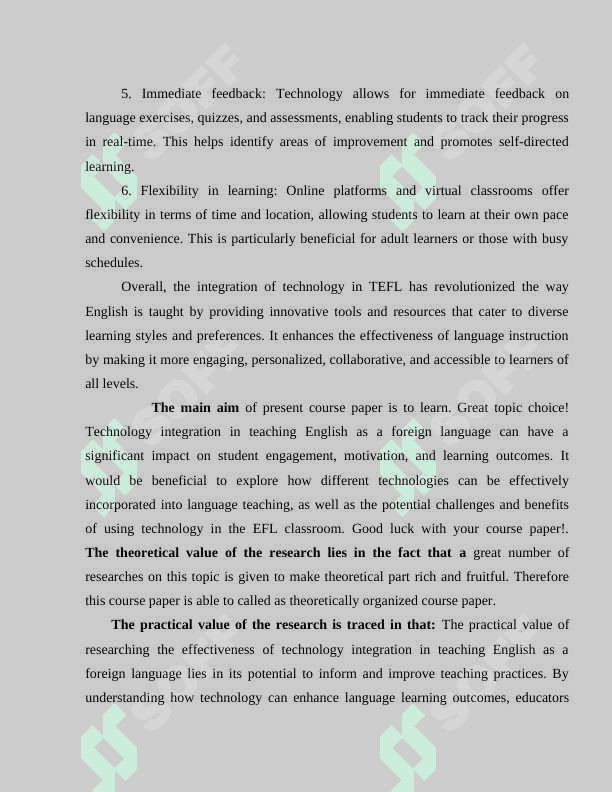 The effectiveness of Technology integration in Teaching English 3
