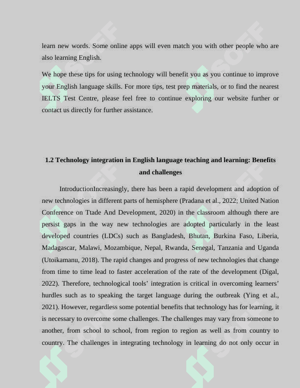 The effectiveness of Technology integration in Teaching English 7