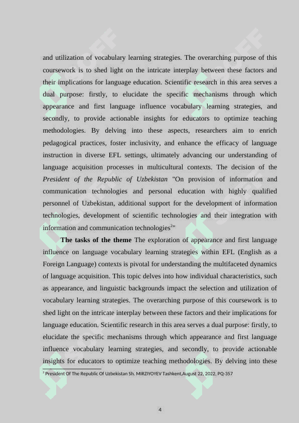 FIRST LANGUAGE INFLUENCA ON SEVERAL LANGUAGE VOCABULARY LEARNING STRATEGIES IN EFL CONTEXTS 4