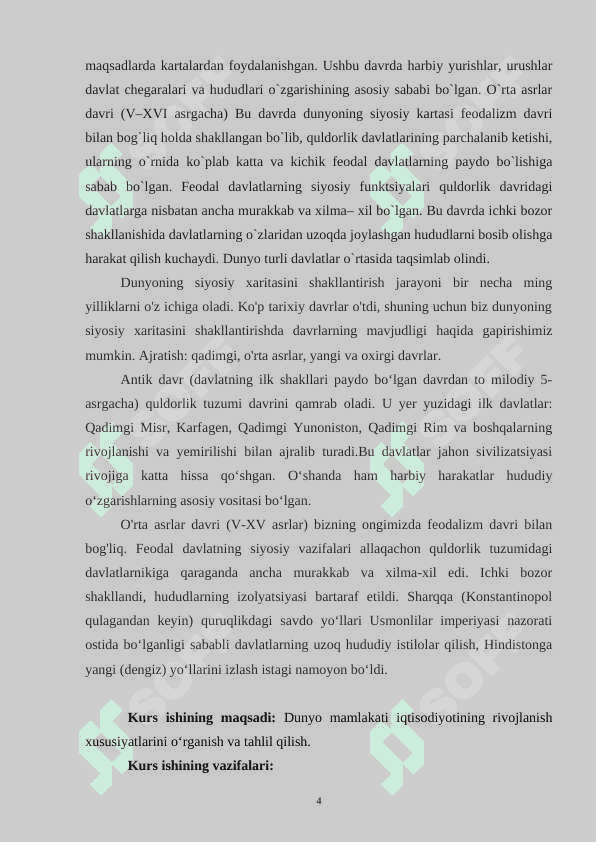 DUNYO SIYOSIY XARITASI 4