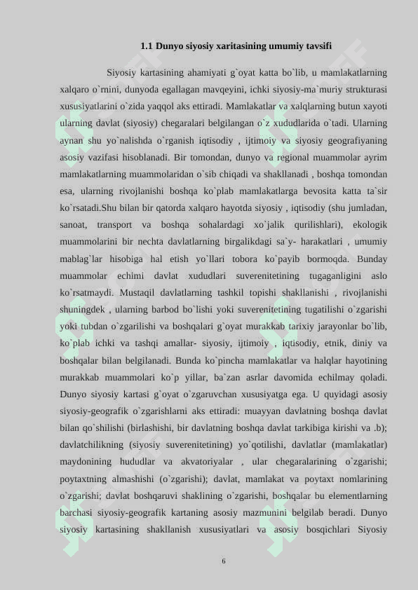 DUNYO SIYOSIY XARITASI 6