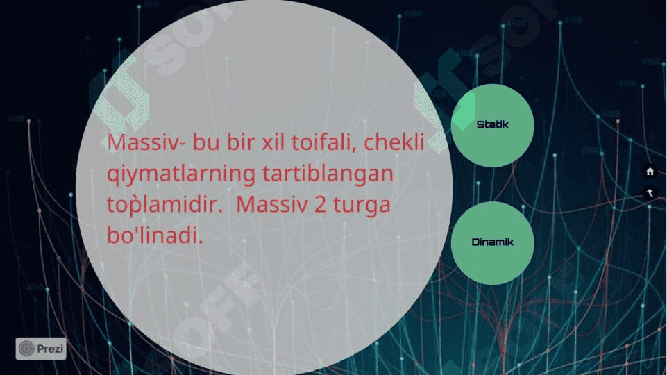 Massivlar Statistik va dinamik Massivlar 3