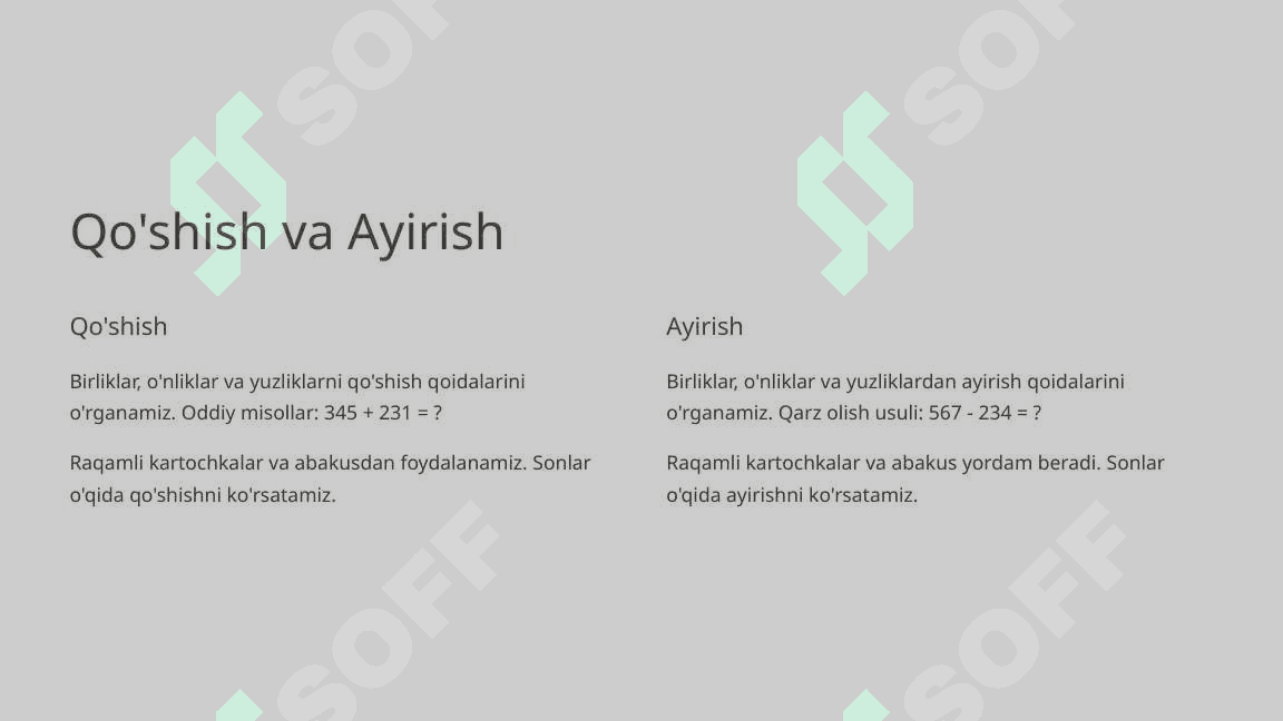 1000 Ichida Arifmetik Amallar 2