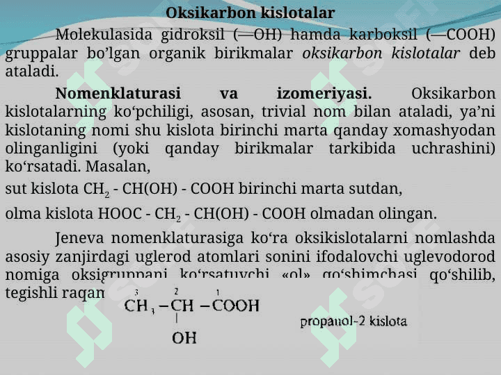 Gidroksikislotalar 2