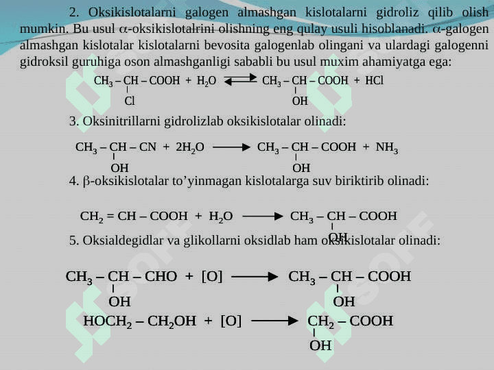 Gidroksikislotalar 6