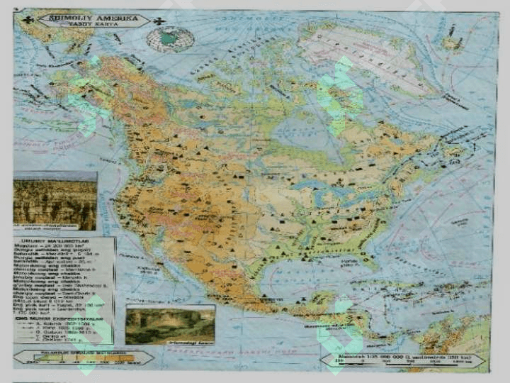Shimoliy Amerika tabiiy kartasini ishlash 2