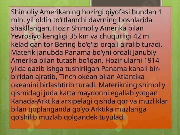 Shimoliy Amerika tabiiy kartasini ishlash 8