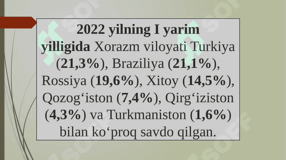 Xorazm viloyati tashqi iqtisodiy aloqalarini geografik baholash va taxlil qilish 6