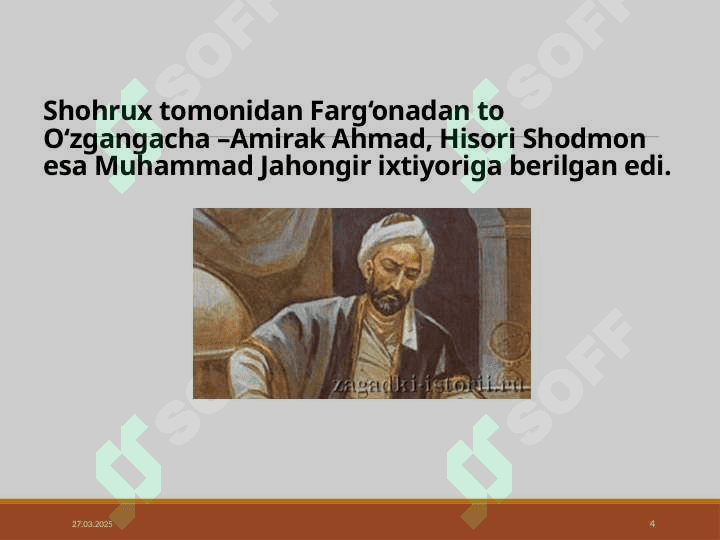 Mirzo Ulug‘bekning hukmronligidavrida Movarounnahr 4