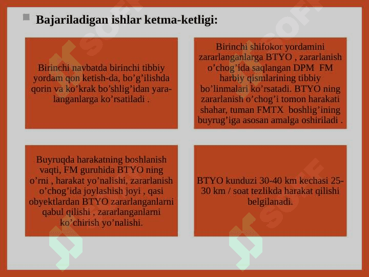 Shikastlangan  o‘choqlarda dastlabki  shifokor yordamni tashkil qilish 3