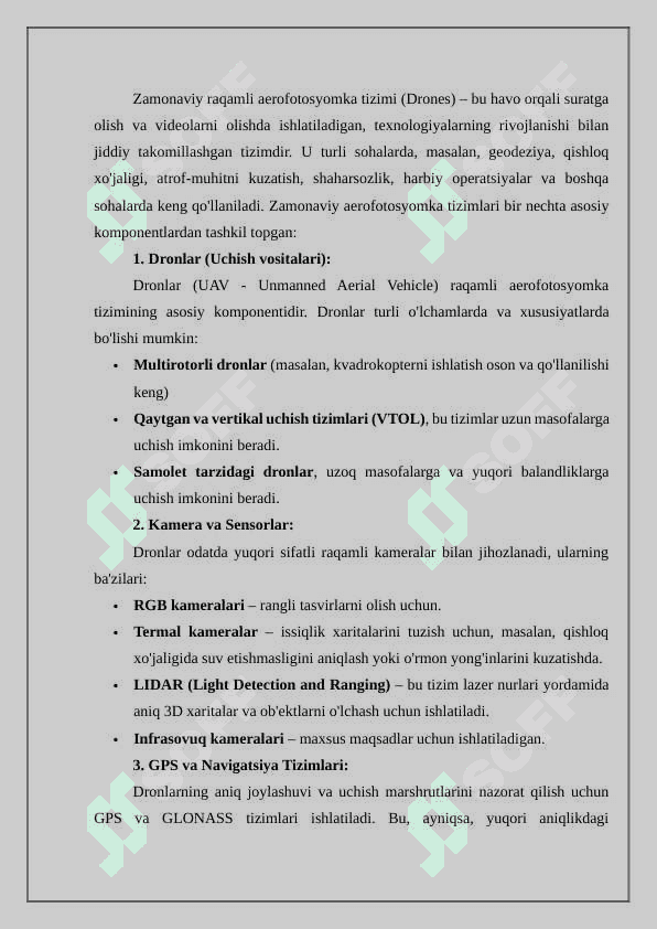 Zamonaviy raqamli aerofotosyomka sistemasi 2