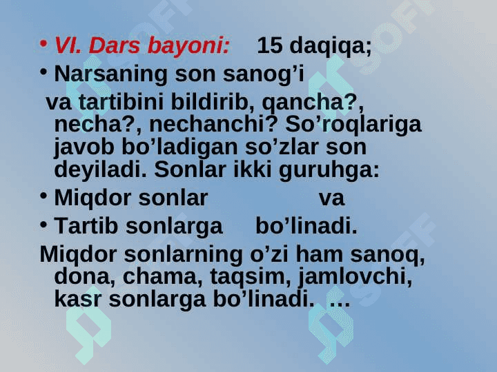 Son so'z  turkumi 4