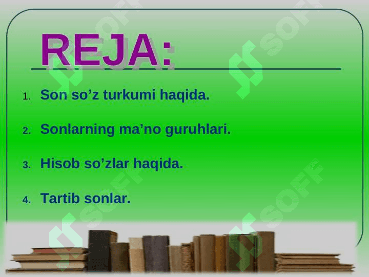Son so'z  turkumi 7