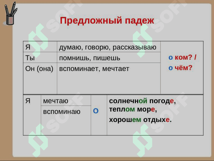 Падежи  имён  существительных 7