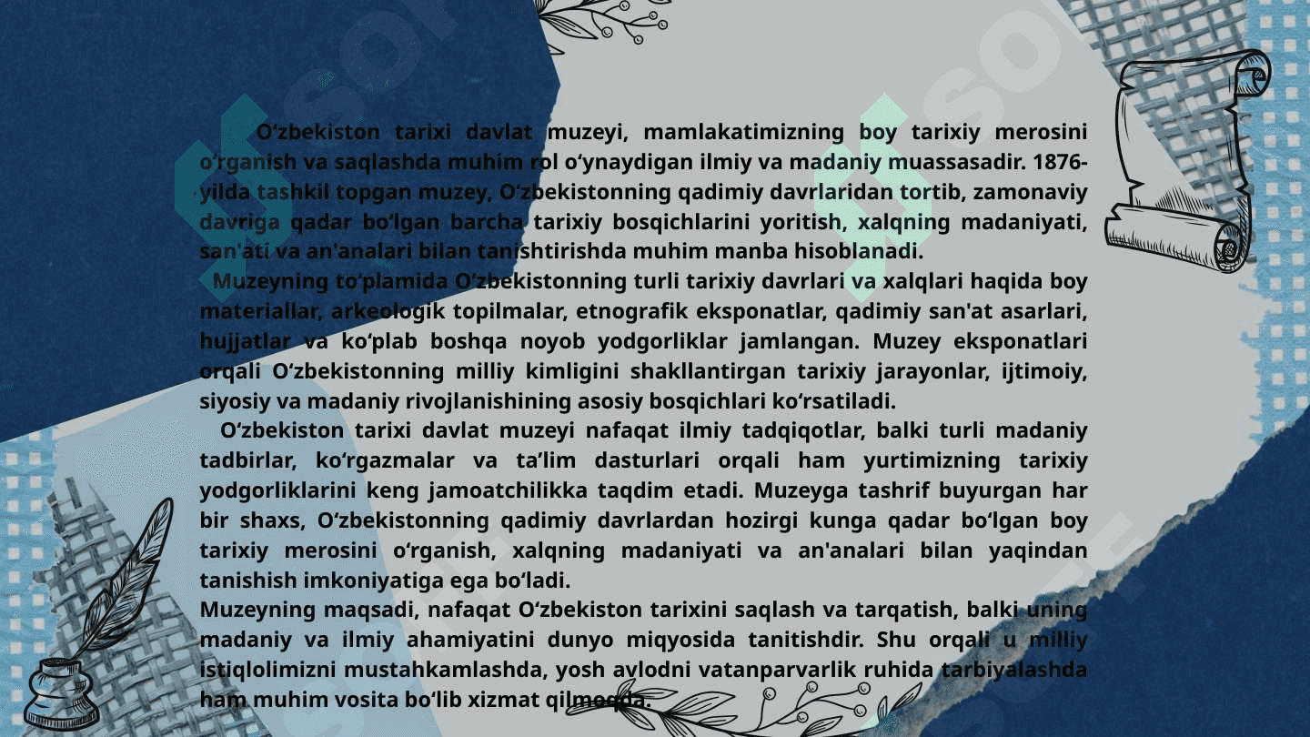 Toshkent shahrida  joylashgan muzeylarga  tashrif 3