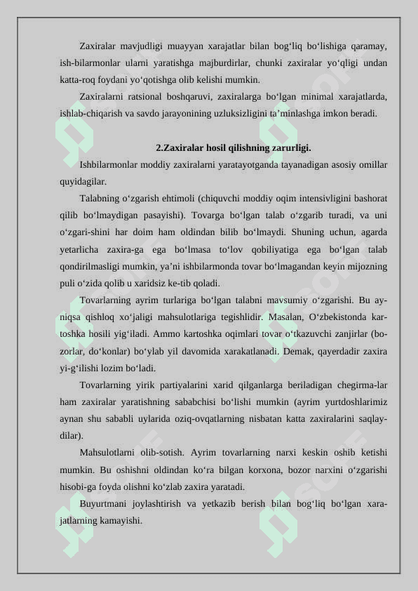 Zaxira logistikasi 3