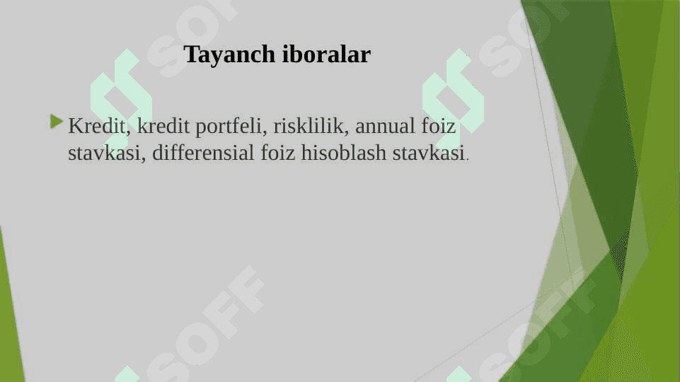 KREDIT OPERATSIYALARINI RASMIYLASHTIRISH VA HISOBGA OLISH AUDITI 3