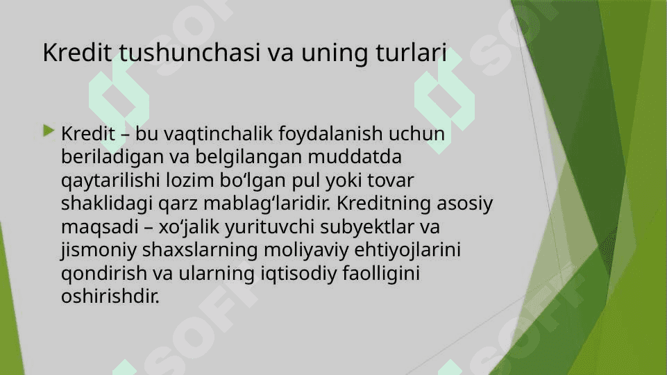KREDIT OPERATSIYALARINI RASMIYLASHTIRISH VA HISOBGA OLISH AUDITI 5