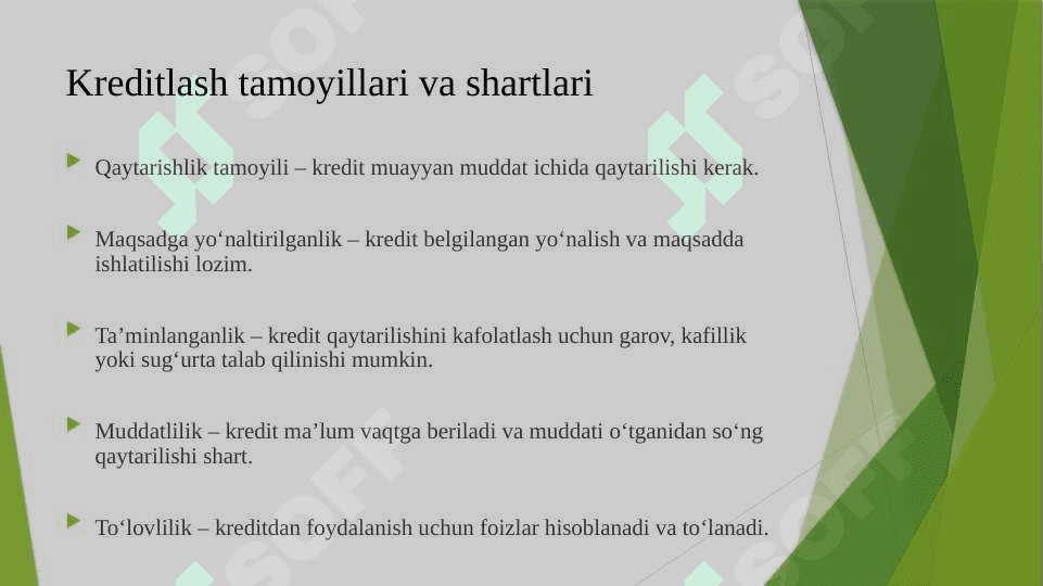 KREDIT OPERATSIYALARINI RASMIYLASHTIRISH VA HISOBGA OLISH AUDITI 7