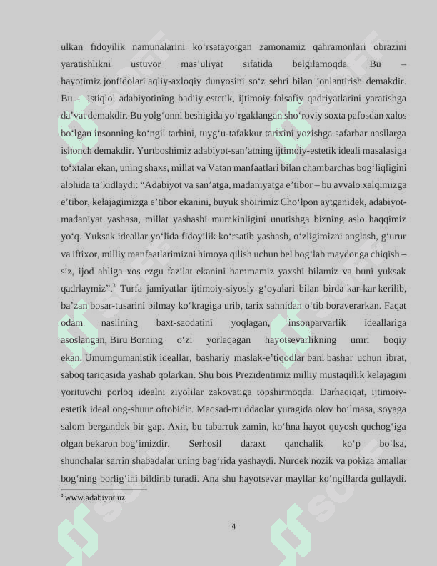 ADABIYOT VA MAFKURA MUNOSABATI 4