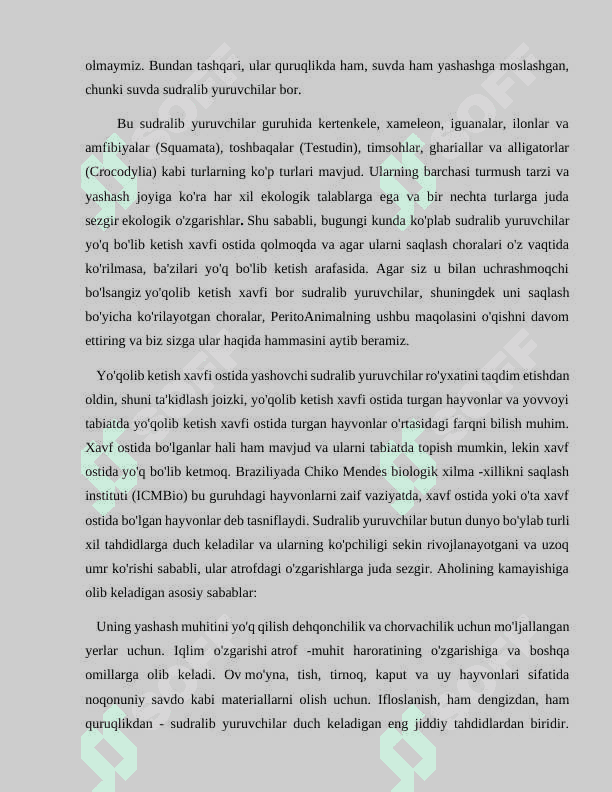 O'zbekiston Respublikasi  Qizil kitobi ga kiritilgan sudralib yuruvchilar turkumlari biologiyasi, xilma- xilligi va zoogeografiyasi 3