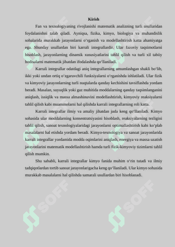 Karrali integrallarning kimyodagi tadbiqlari 2
