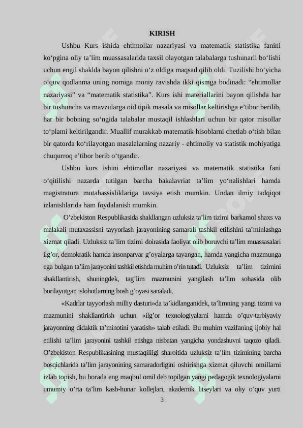 Algebraga nisbatan shartli ehtimollik va shartli matematik kutilma 3
