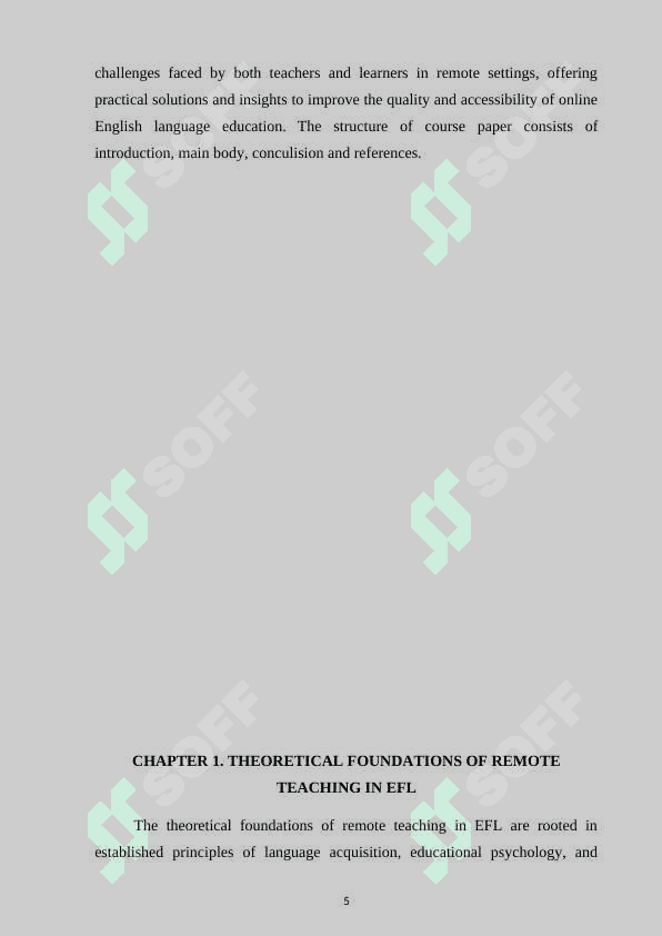 REMOTE TEACHING OF ENGLISH AS A FOR AN LANGUAGE. 5