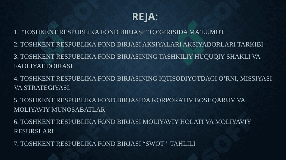 “TOSHKENT RESPUBLIKA FOND BIRJASI” AKSIYADORLIK JAMIYATI 2