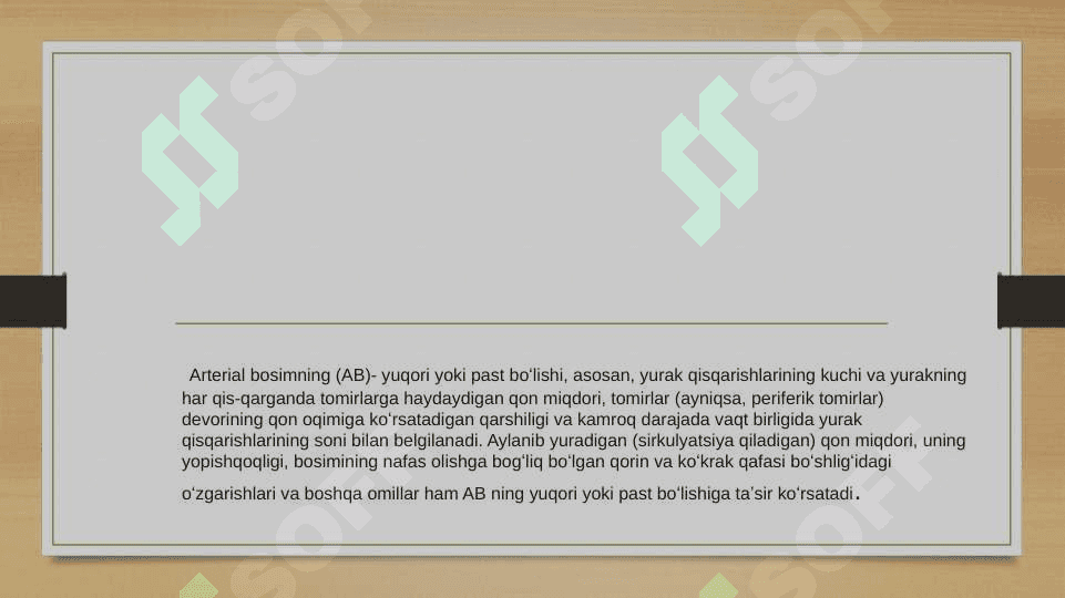 Arterial qon bosimi va periferik pulsni tibbiyotda ahamiyati 4