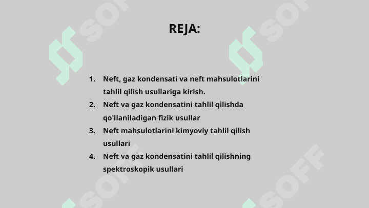 Neft gazokondensat va neft mahsulotlarni analiz qilish usullari 2