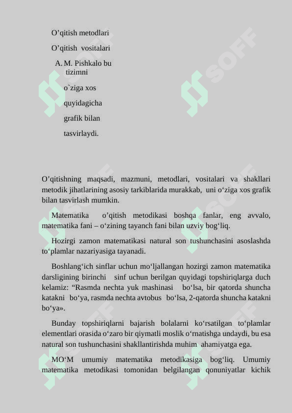 1-sinfdan metematikadan o'quvchilarni o'quv bilish jarayonini nazorat qilish metodikasi 4