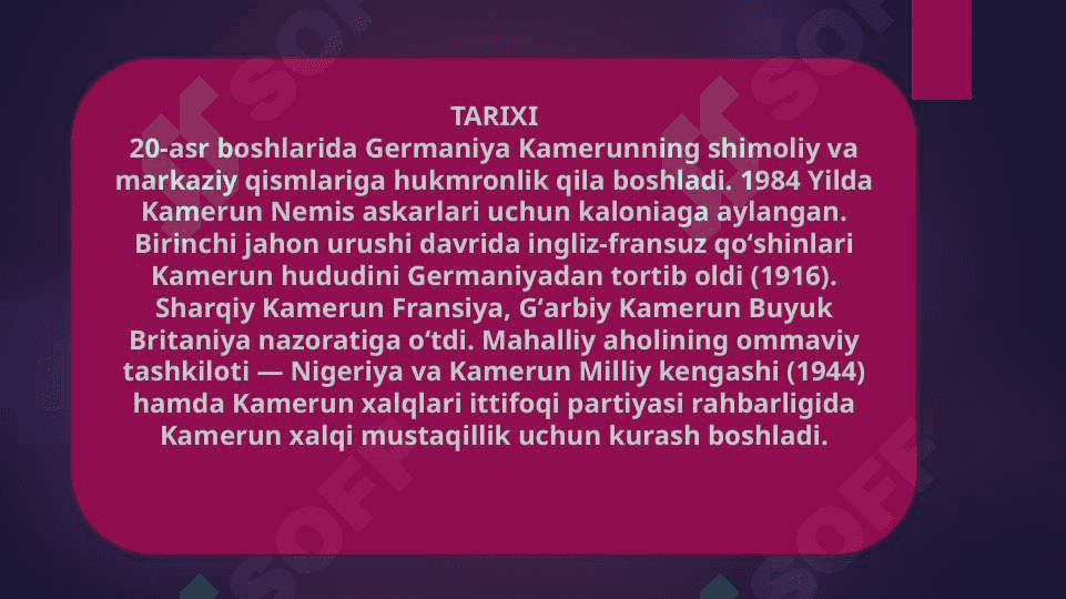 Camerun Respublikasi (Kamerun Respublikasi) 8