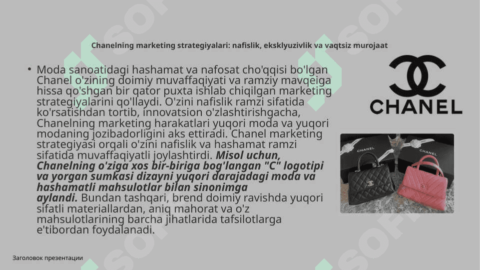 Chanel brendi marketing strategiyasi 7