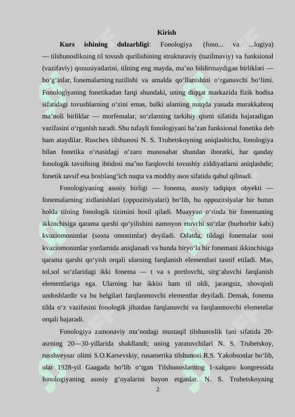 HOZIRGI O’ZBEK ADABIY TILI FONOLOGIYASI MUAMMOLARI 2