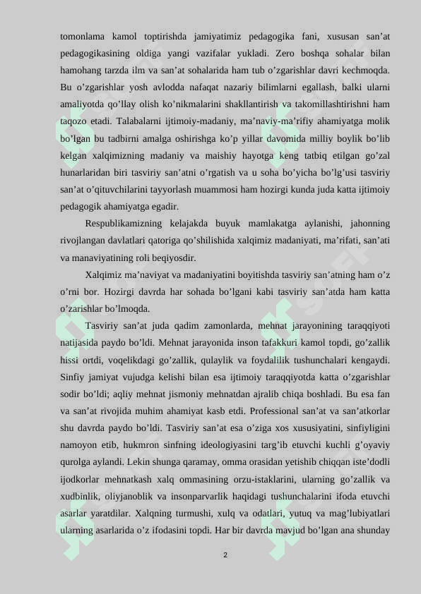 O’zbekiston tasviriy san’atida milliylik xususiyatlari 2