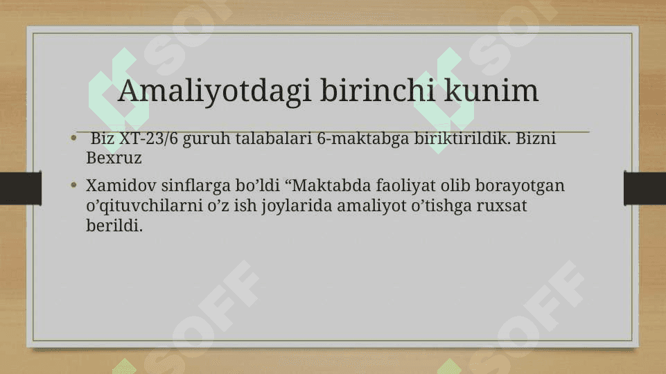 Amaliyotning maqsadi va vazifalari 3