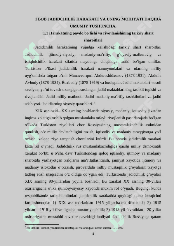 JADIDCHILIK HARAKATINING VUJUDGA KELISHIDAGI TARIXIY SHART SHAROITLAR 4