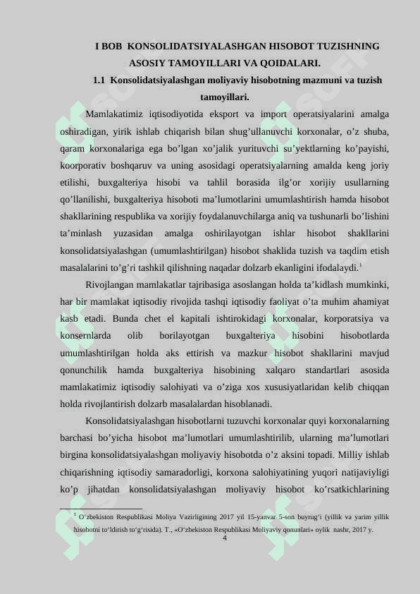 KONSOLIDATSIYALASHGAN MOLIYAVIY HISOBOT TUZISHNING NAZARIY ASOSLARI 4