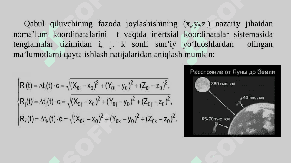 Zamonaviy sun’iy yo’ldosh navigatsiya tizimlarining asosiy tushunchalari 6