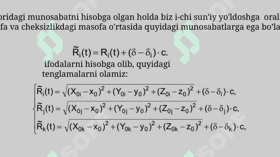 Zamonaviy sun’iy yo’ldosh navigatsiya tizimlarining asosiy tushunchalari 8