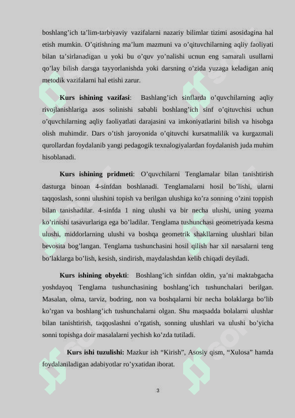 Boshlang'ich  sinf  matematika  kursida tenglamalar va ularni o‘rganish metodikasi 3