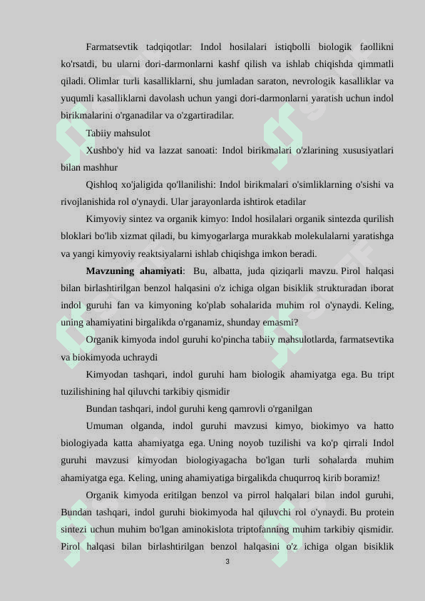 Indol qatori uglevodorodlari 3