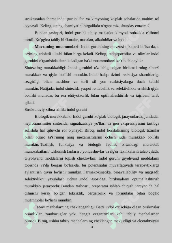 Indol qatori uglevodorodlari 4