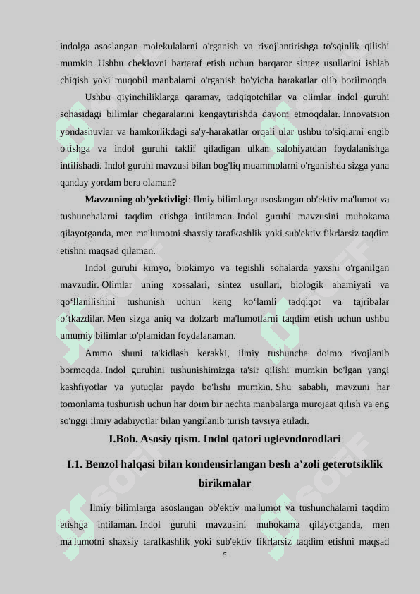 Indol qatori uglevodorodlari 5