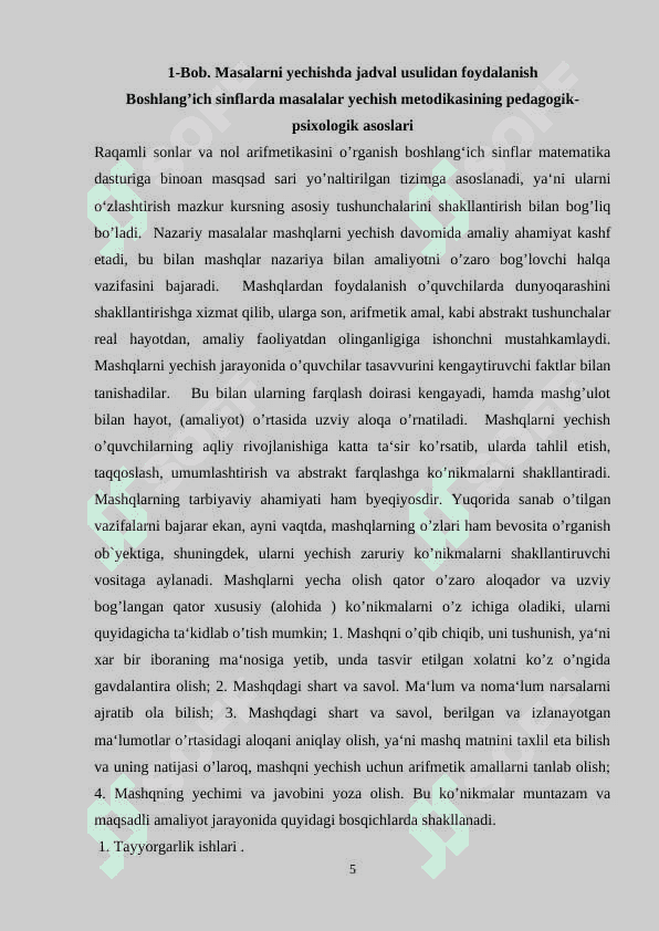 MASALARNI YECHISHDA JADVAL USULIDAN FOYDALANISHNING AFZALIKKLARI 5